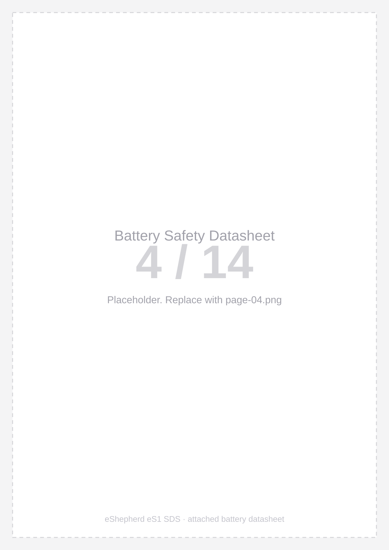 Battery safety datasheet — Page 4